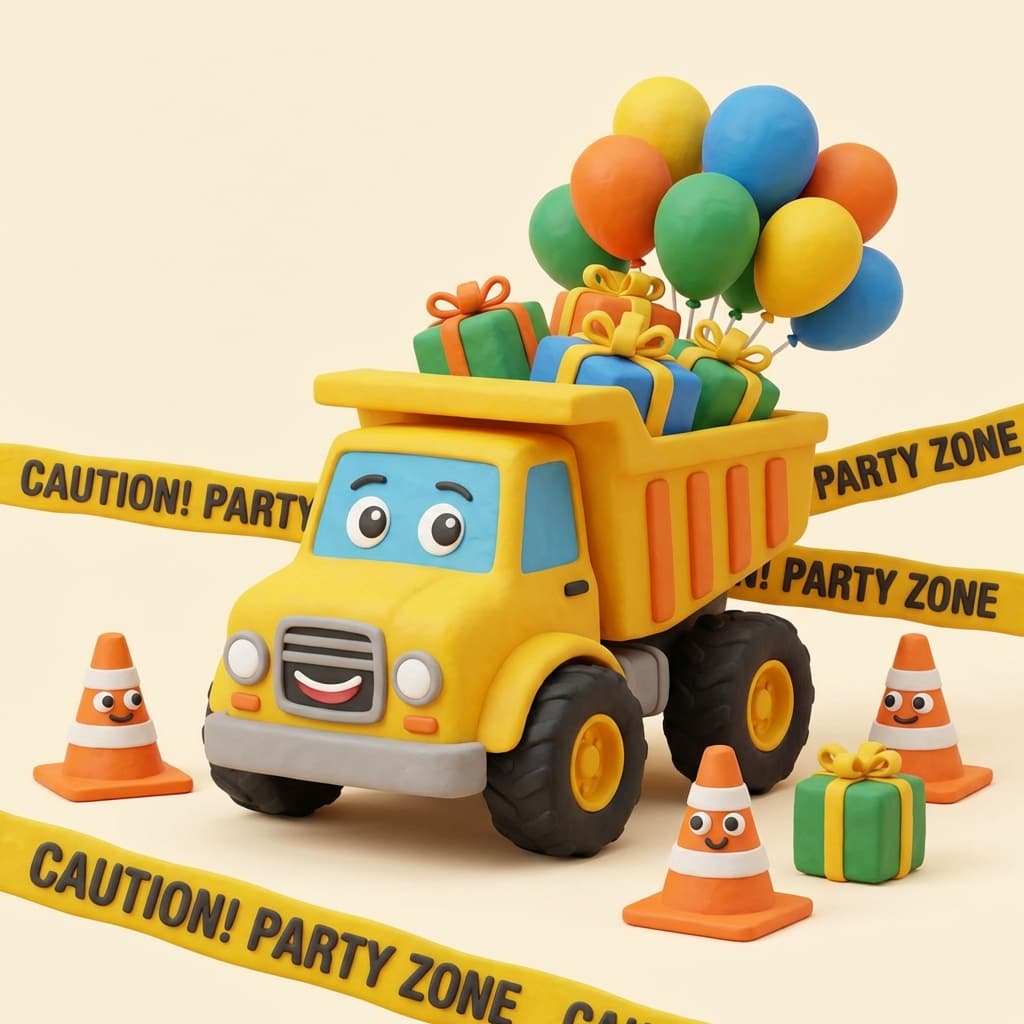 Construction Zone party invitation theme
