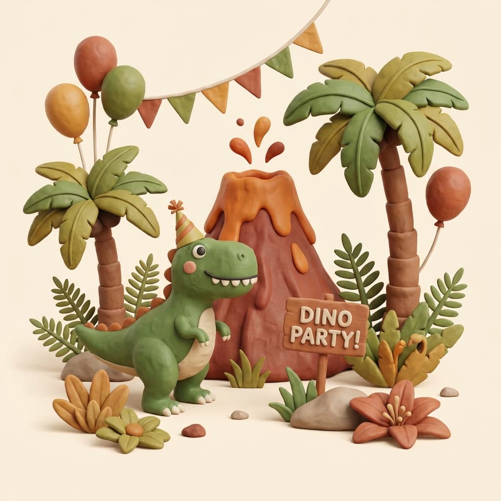Dino Bash party invitation theme