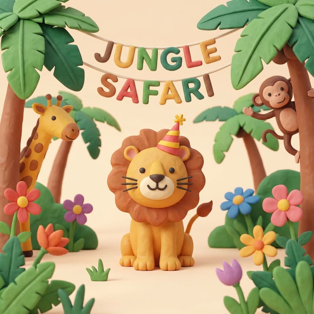 Jungle Safari party invitation theme