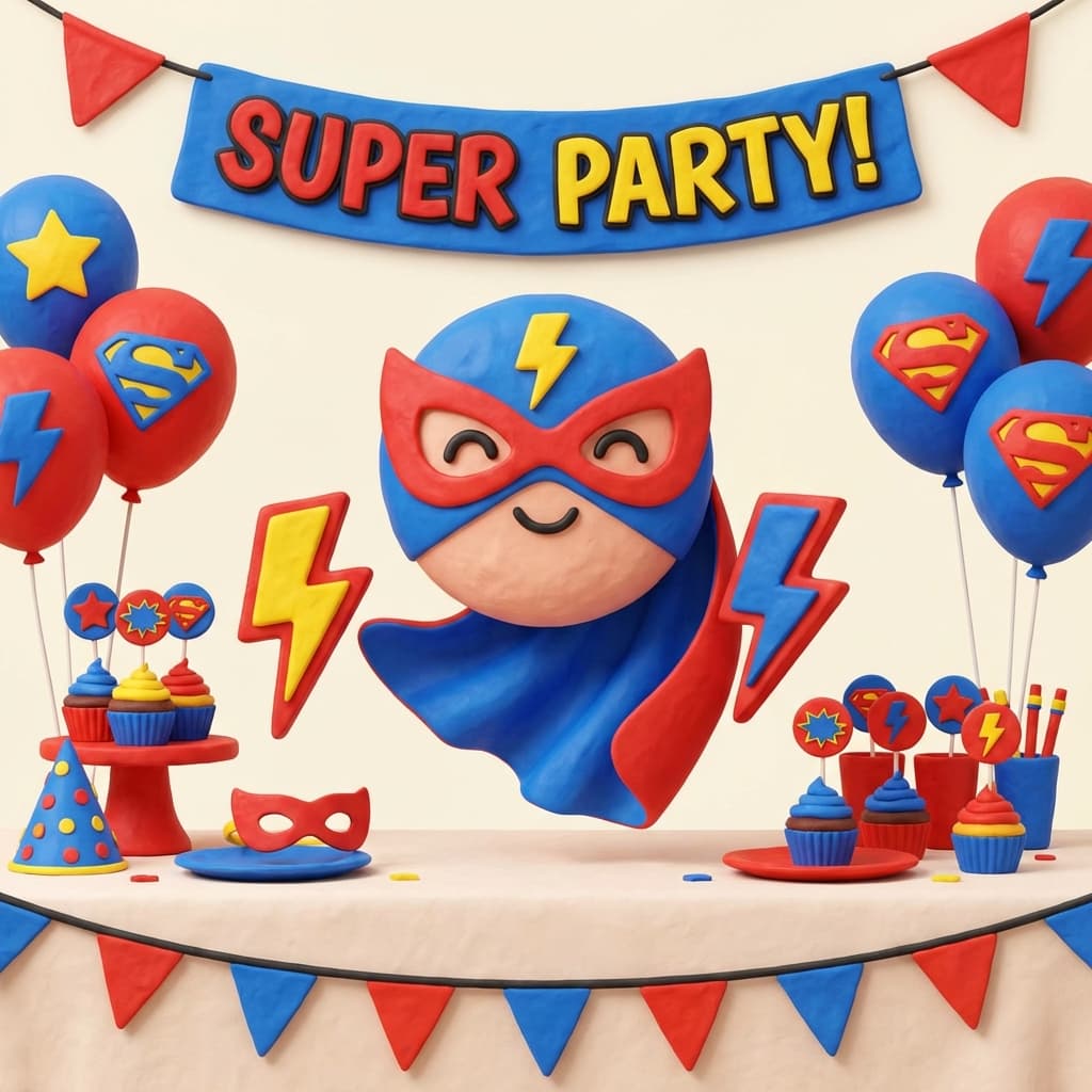 Superhero Academy party invitation theme