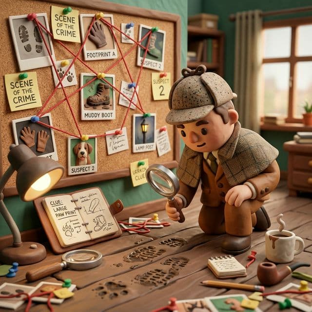 Detective Mystery party invitation theme