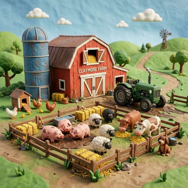 Farmyard Fun party invitation theme